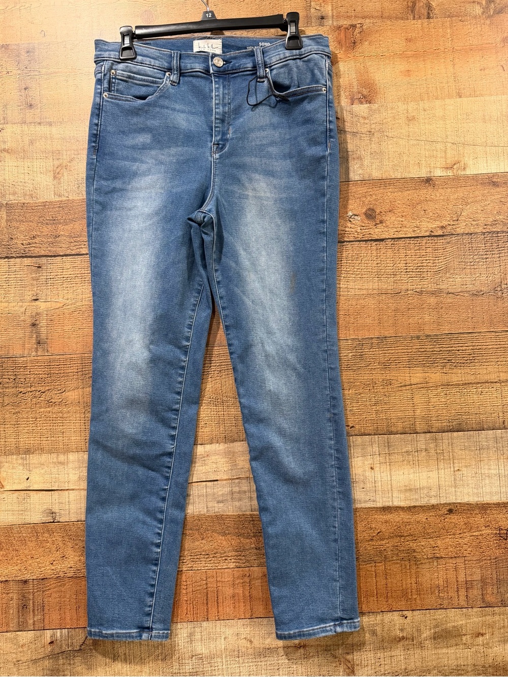 New Nicole Miller Soho High Rise Ankle Skinny Jeans- Medium Blue Size 12